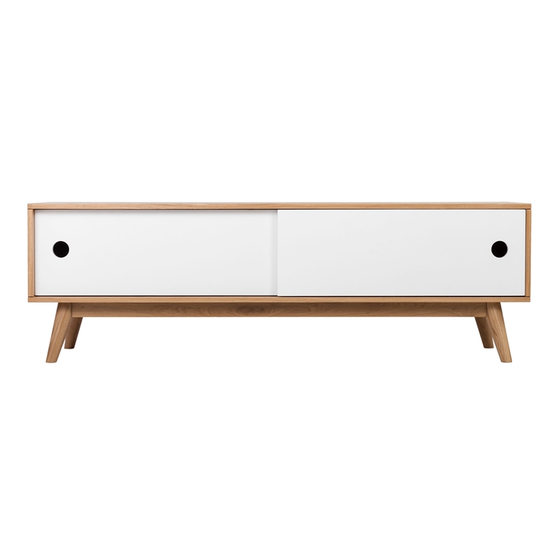Pemberly Row Modern / Contemporary Abacus Storage Console Modern Oak
