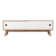 Pemberly Row Modern / Contemporary Abacus Storage Console Modern Oak