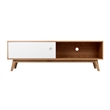 Pemberly Row Modern / Contemporary Abacus Storage Console Modern Oak