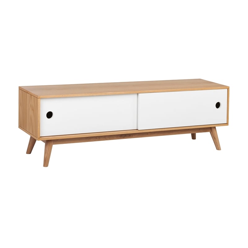 Pemberly Row Modern / Contemporary Abacus Storage Console Modern Oak