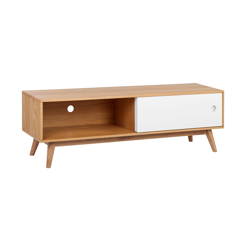 Pemberly Row Modern / Contemporary Abacus Storage Console Modern Oak