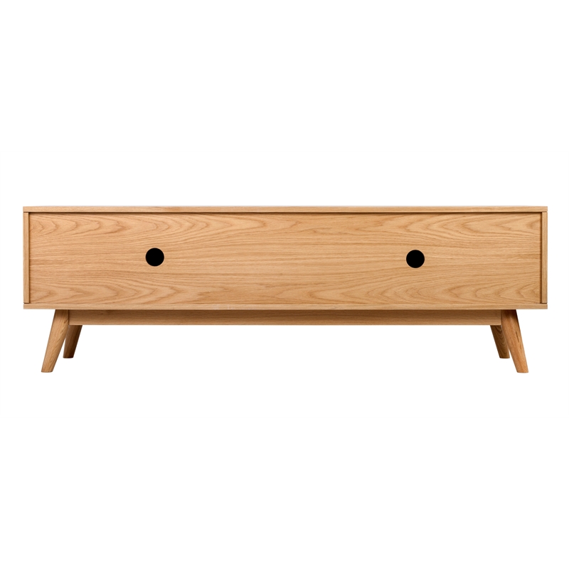 Pemberly Row Modern / Contemporary Abacus Storage Console Modern Oak
