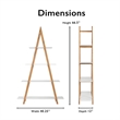 Pemberly Row Modern / Contemporary Abacus Ladder Bookshelf Modern Oak and White