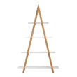 Pemberly Row Modern / Contemporary Abacus Ladder Bookshelf Modern Oak and White