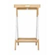 Pemberly Row Modern / Contemporary Folding Tray Table Modern Oak and White