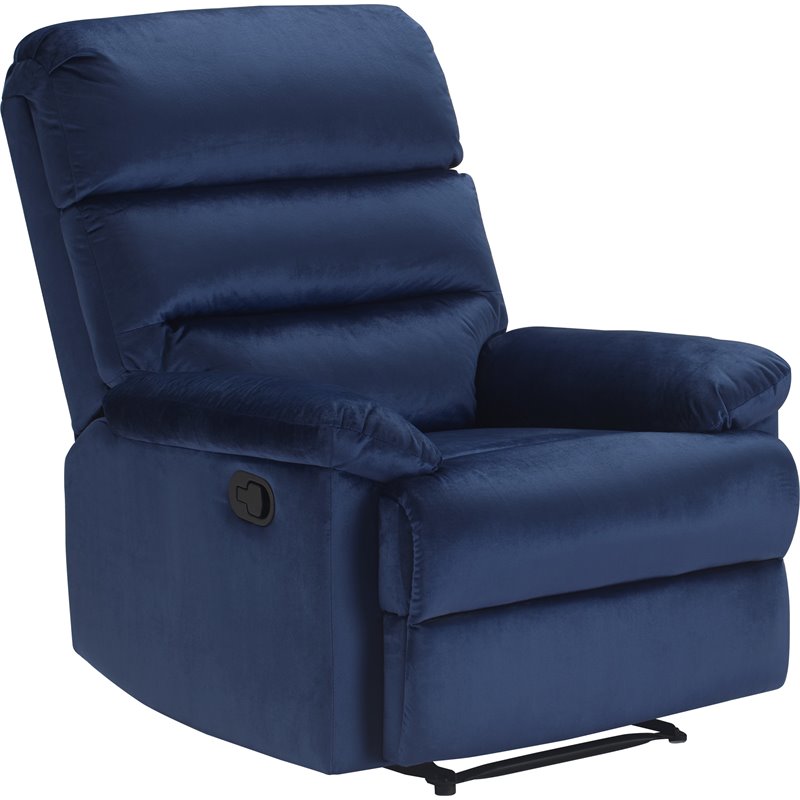 Pemberly Row Modern / Contemporary Davis Recliner Chair Blue