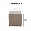 Pemberly Row Modern / Contemporary Storage Cube Ottoman Brown