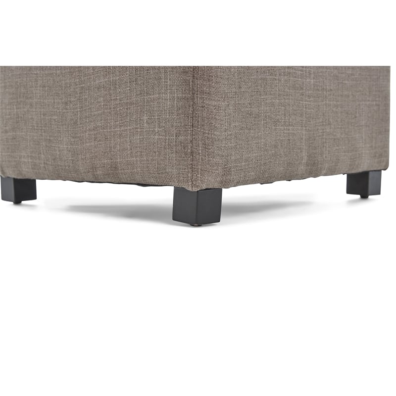 Pemberly Row Modern / Contemporary Storage Cube Ottoman Brown