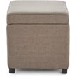Pemberly Row Modern / Contemporary Storage Cube Ottoman Brown