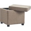 Pemberly Row Modern / Contemporary Storage Cube Ottoman Brown