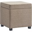 Pemberly Row Modern / Contemporary Storage Cube Ottoman Brown