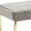 Pemberly Row Modern / Contemporary Giselle Chic Gold Bench Faux Fur