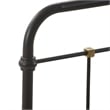 Pemberly Row Modern Renaud Parisian Metal Queen Bed Frame in Black