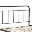 Pemberly Row Modern Renaud Parisian Metal Queen Bed Frame in Black