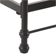 Pemberly Row Modern Renaud Parisian Metal Queen Bed Frame in Black