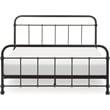 Pemberly Row Modern Renaud Parisian Metal Queen Bed Frame in Black