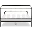 Pemberly Row Modern Renaud Parisian Metal Queen Bed Frame in Black