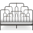 Pemberly Row Modern / Contemporary Astrid Queen Size Bed Black and Brass
