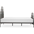 Pemberly Row Modern / Contemporary Astrid Queen Size Bed Black and Brass