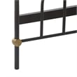 Pemberly Row Modern / Contemporary Astrid Queen Size Bed Black and Brass
