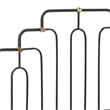 Pemberly Row Modern / Contemporary Astrid Queen Size Bed Black and Brass
