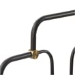 Pemberly Row Modern / Contemporary Astrid Queen Size Bed Black and Brass