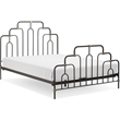 Pemberly Row Modern / Contemporary Astrid Queen Size Bed Black and Brass