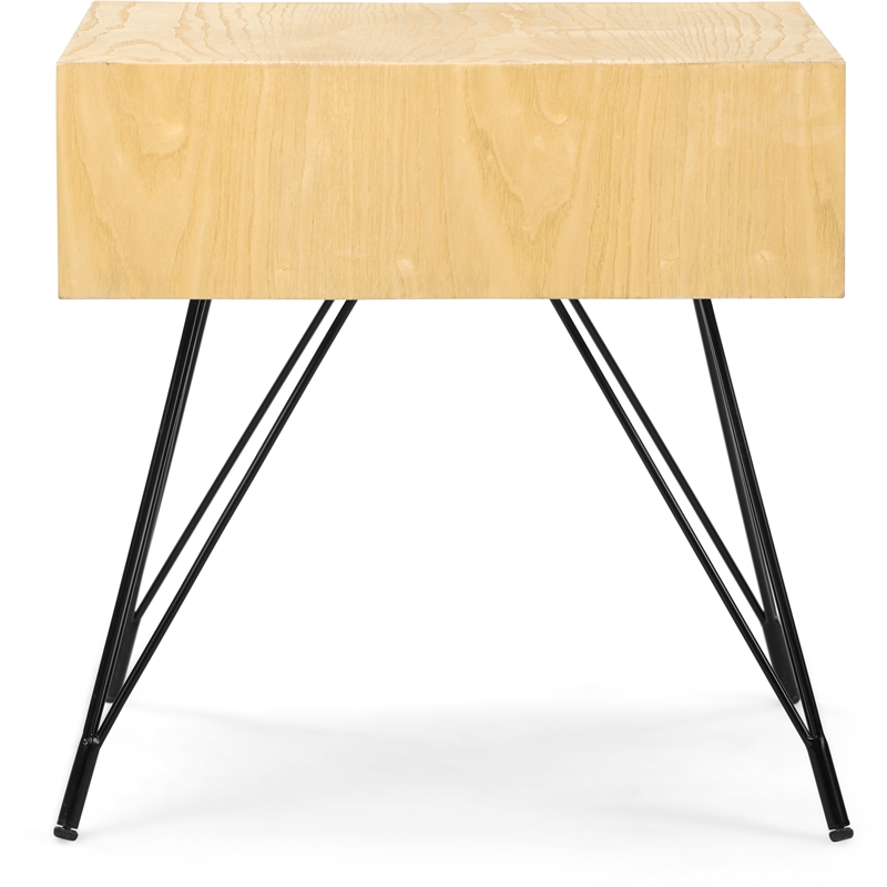 Pemberly Row Modern / Contemporary Newell Side Table Natural