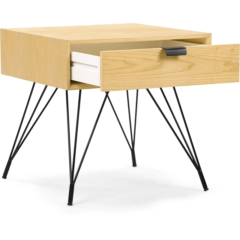 Pemberly Row Modern / Contemporary Newell Side Table Natural