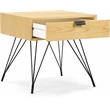 Pemberly Row Modern / Contemporary Newell Side Table Natural
