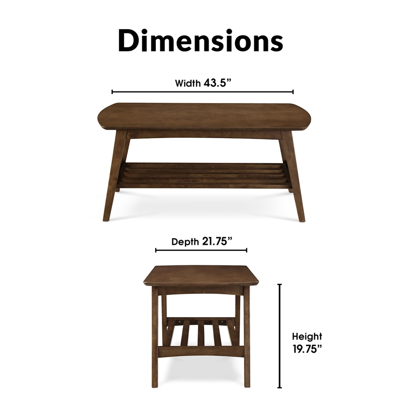 Pemberly Row Modern / Contemporary Gaines Coffee Table Brown