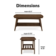 Pemberly Row Modern / Contemporary Gaines Coffee Table Brown