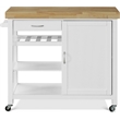 Pemberly Row Modern / Contemporary Denver Kitchen Cart White