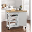 Pemberly Row Modern / Contemporary Denver Kitchen Cart White