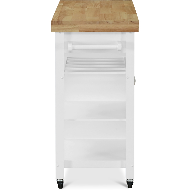 Pemberly Row Modern / Contemporary Denver Kitchen Cart White