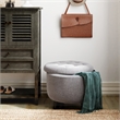 Pemberly Row Modern / Contemporary Bennett Round Storage Ottoman Gray