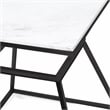 Pemberly Row Modern / Contemporary Audrey Tall Black Marble Side Table