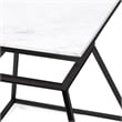 Pemberly Row Modern / Contemporary Audrey Tall Black Marble Side Table