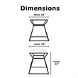 Pemberly Row Modern / Contemporary Audrey Tall Black Marble Side Table