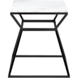 Pemberly Row Modern / Contemporary Audrey Tall Black Marble Side Table