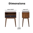 Pemberly Row Modern / Contemporary Calvin Side Table in Brown