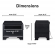 Pemberly Row Modern / Contemporary Edmond 1 Drawer Nightstand with USB Black