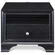 Pemberly Row Modern / Contemporary Edmond 1 Drawer Nightstand with USB Black