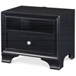 Pemberly Row Modern / Contemporary Edmond 1 Drawer Nightstand with USB Black
