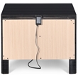 Pemberly Row Modern / Contemporary Edmond 1 Drawer Nightstand with USB Black