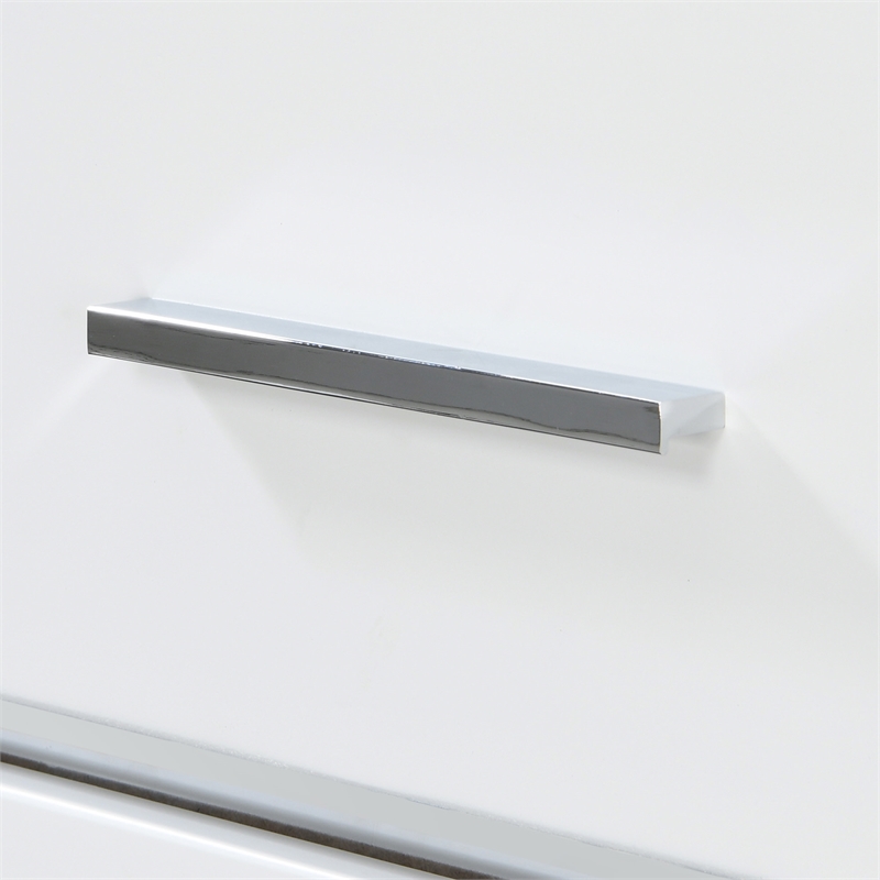Pemberly Row Modern / Contemporary Belmont 3 Drawer Nightstand White