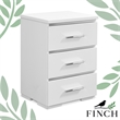 Pemberly Row Modern / Contemporary Belmont 3 Drawer Nightstand White
