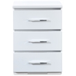 Pemberly Row Modern / Contemporary Belmont 3 Drawer Nightstand White