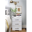 Pemberly Row Modern / Contemporary Belmont 3 Drawer Nightstand White