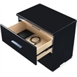 Pemberly Row Modern / Contemporary 2 Drawer Nightstand Black